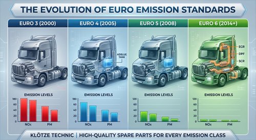 Стандарты Euro 3, 4, 5, 6 для грузовиков