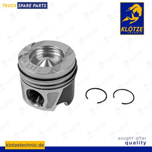 Piston, segmanlarıyla birlikte komple