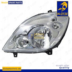 Headlamp left without bulbs with fog lamp
