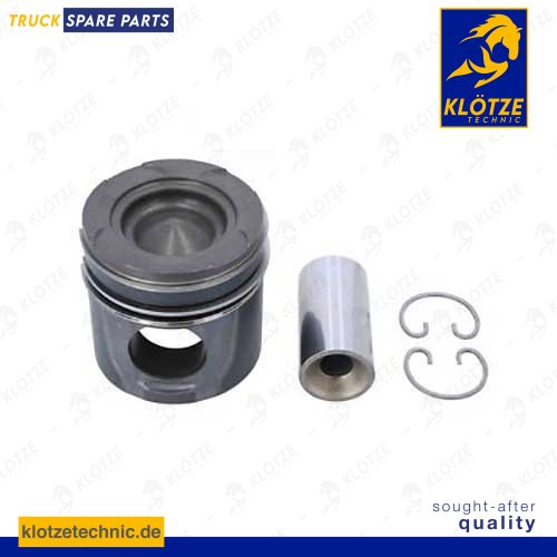 Piston, segmanlarıyla birlikte komple