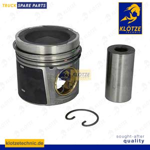 Piston complete with rings