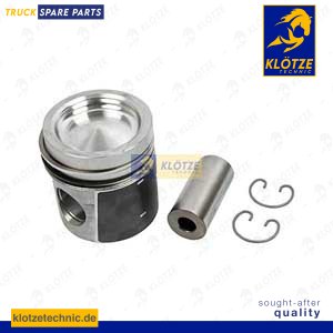 Piston, segmanlarıyla birlikte komple