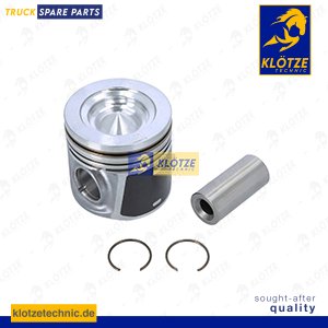 Piston complete with rings