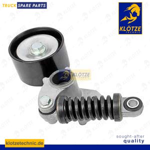Belt tensioner with steel roller