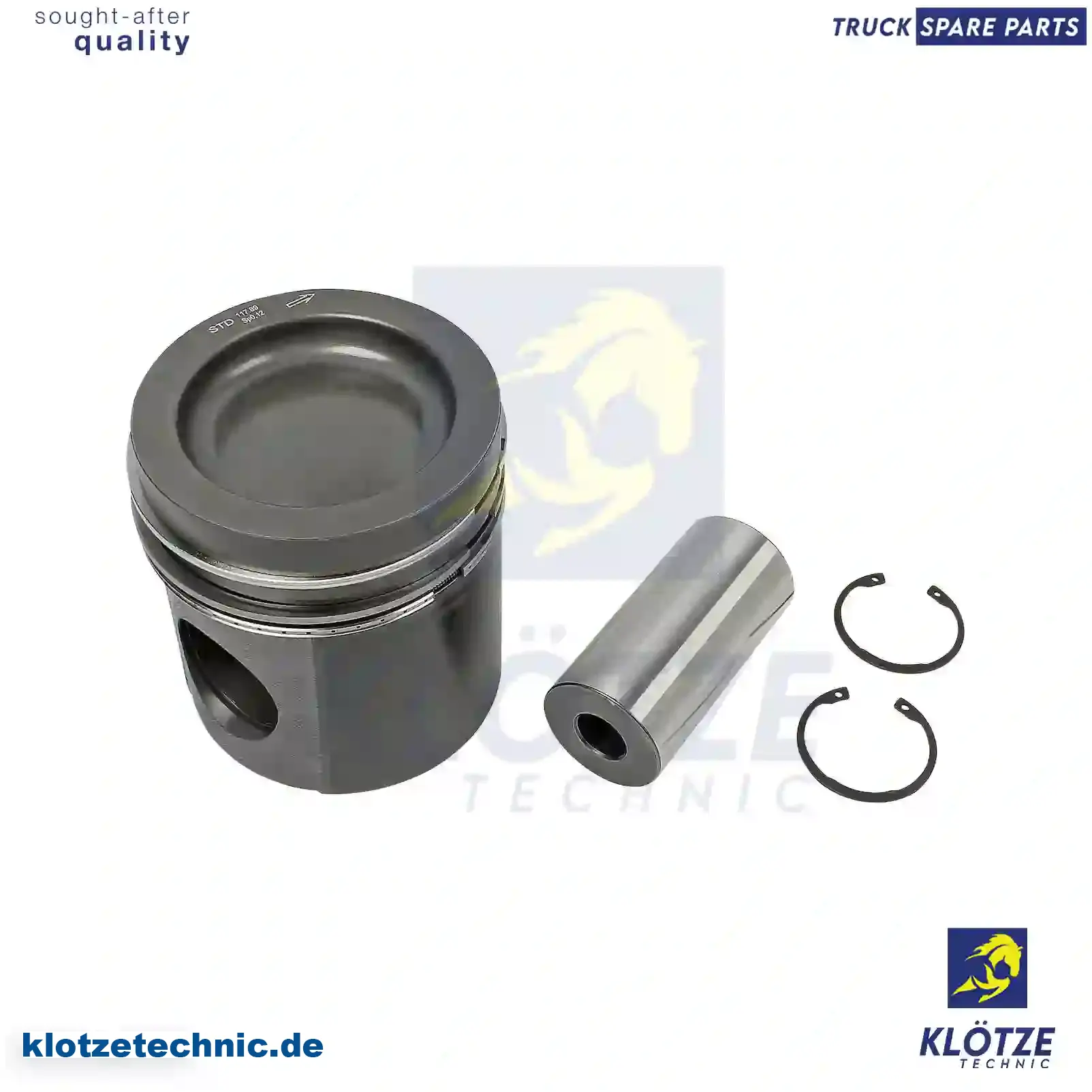 Piston, complete with rings, 1435419, 1454671, 1626588 || Klötze Technic