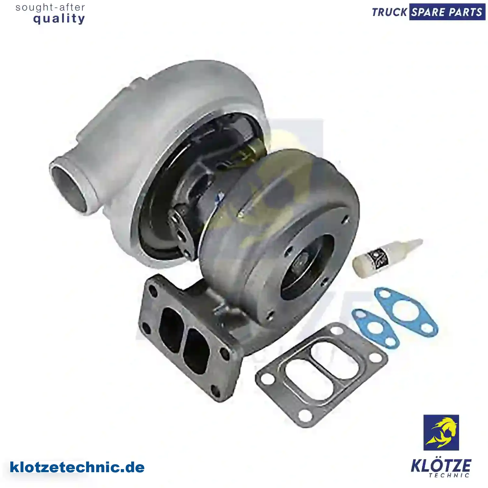 Turbocharger, with gasket kit, 51091007262, 51091007278, 51091007299, 51091007314, 51091007316, 51091007324, 51091007333, 51091007341, 51091007342, 51091007344, 51091007345, 51091007387, 51091007447, 51091007448, 51091007449, 51091007450, 51091007456, 51091007457, 51091009278, 51091009299, 51091009314, 51091009316, 51091009333, 51091009387, 51091009447, 51091009449, 51091009450, 51091009457 || Klötze Technic