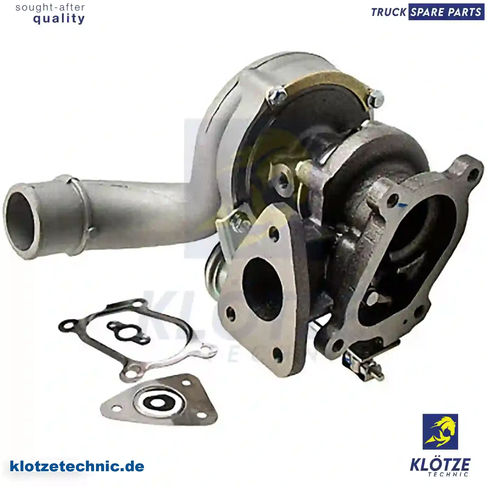 Turbocharger, without gasket kit, 9112327, 93161963, 93184465, 14411-00QAD, 4404327, 4432306, 860096, 7701473757, 7711134973, 8200036999, 8200715889 || Klötze Technic