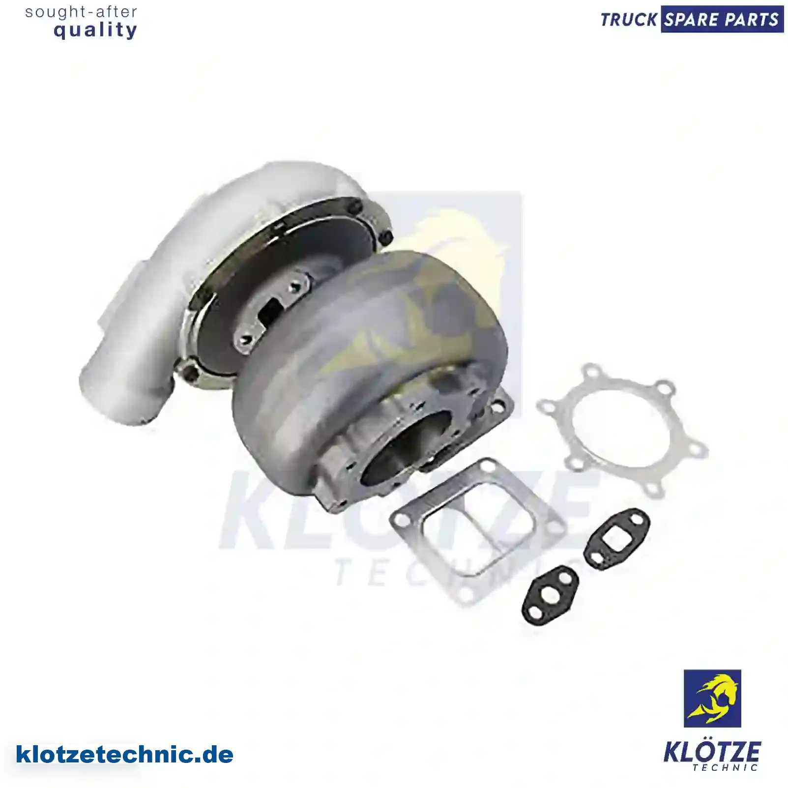 Turbocharger, with gasket kit, 10571484, 10571493, 10571593, 1304648, 1316181, 1319894, 1319896, 1322999, 1324420, 1324421, 1324422, 1340173, 1392911, 1394437, 1394438, 1420495, 1571484, 1571493, 1571593, 571484, 571493, 571583, 571593 || Klötze Technic