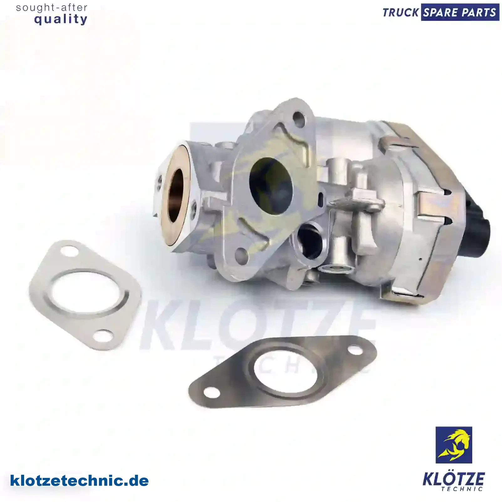 Valve, exhaust gas recirculation, 71789686, 71793436, 9659694780, 9665752480, 1618HQ, 1618R5, 71789686, 71793436, 9659694780, 9665752480, 96657524, 1384616, 1466340, 1480560, 1715125, 1787017, 1788657, 6C1Q-9D475-AF, 6C1Q-9D475-AG, 8C1Q-9D475-BA, 71789686, 71793436, 9659694780, 9665752480, LR006650, 1618HQ, 1618R5, 14330, EGR192, ERV103 || Klötze Technic