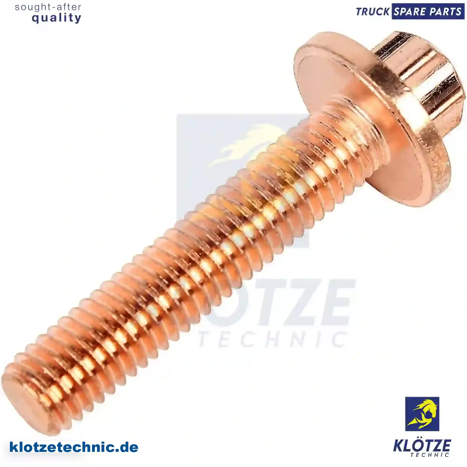 Screw, exhaust manifold, 51900010168, 51904900029, 51904900033, || Klötze Technic