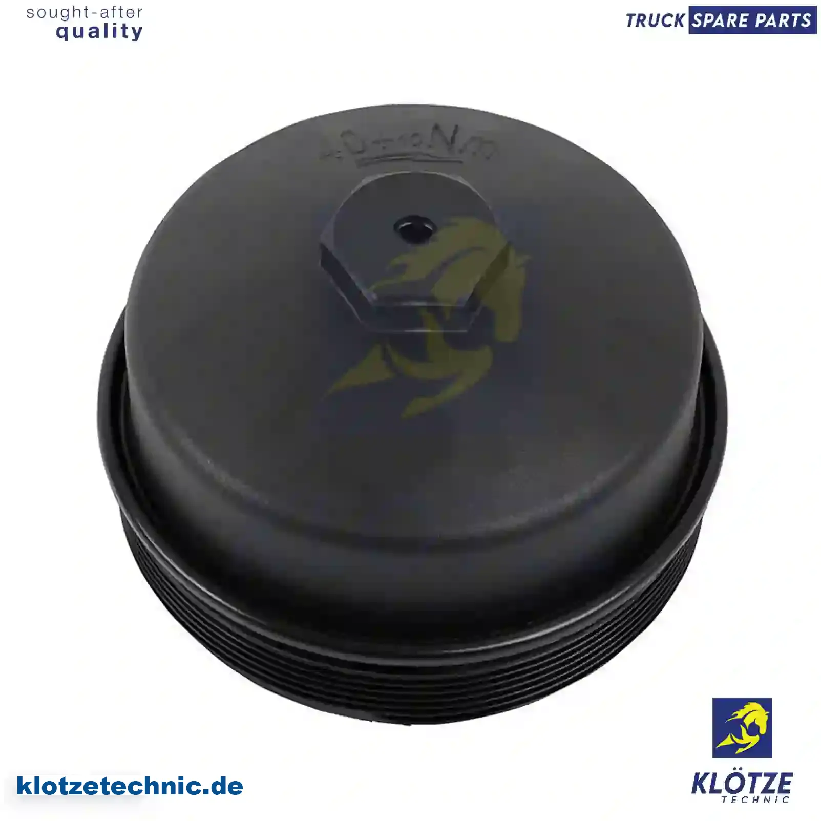 Oil filter cover, plastic, with o-ring, 4571840008, 5411840208, ZG01728-0008 || Klötze Technic