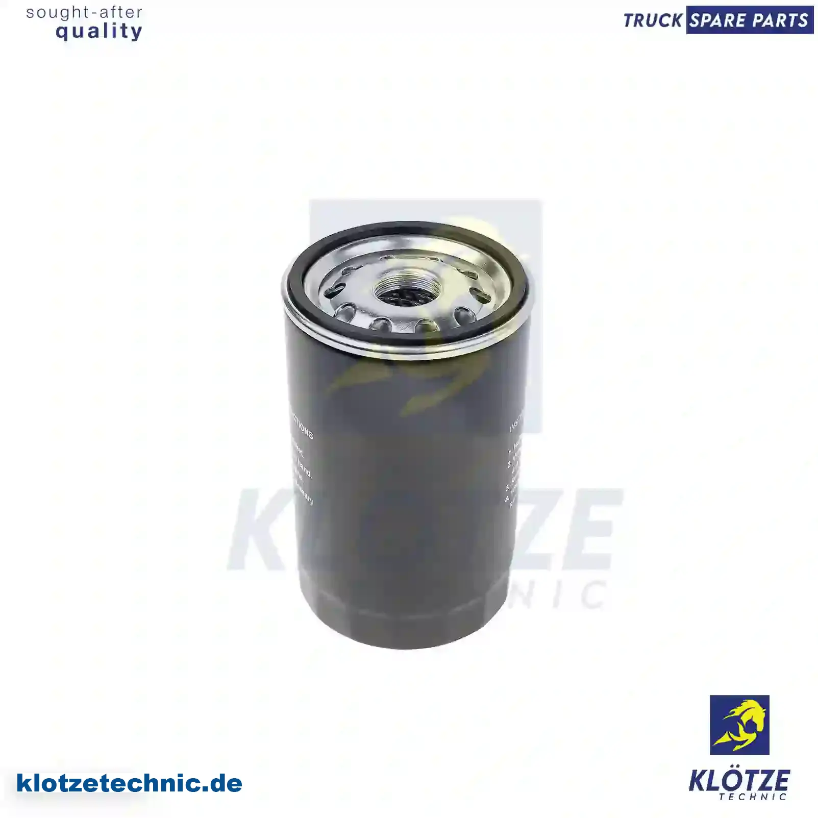 Oil filter, 07W115561, 51055017160, 51055017161, 51055017163, 51055017164, 51055017165, 51055017166, 51055017173, 51055017180, 64055017001, 81055017160, 82055017160, 315616, 07W115561, ZG01702-0008 || Klötze Technic