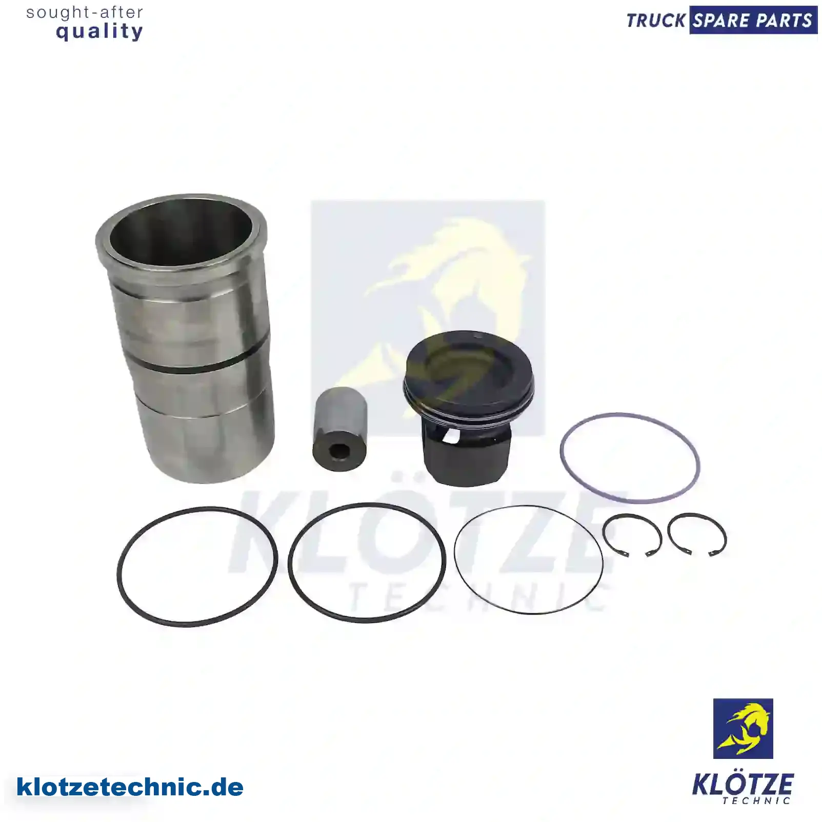 Piston with liner, monoblock steel piston, 7421209650, 20747510, 20870685, 20941597, 21209650 || Klötze Technic