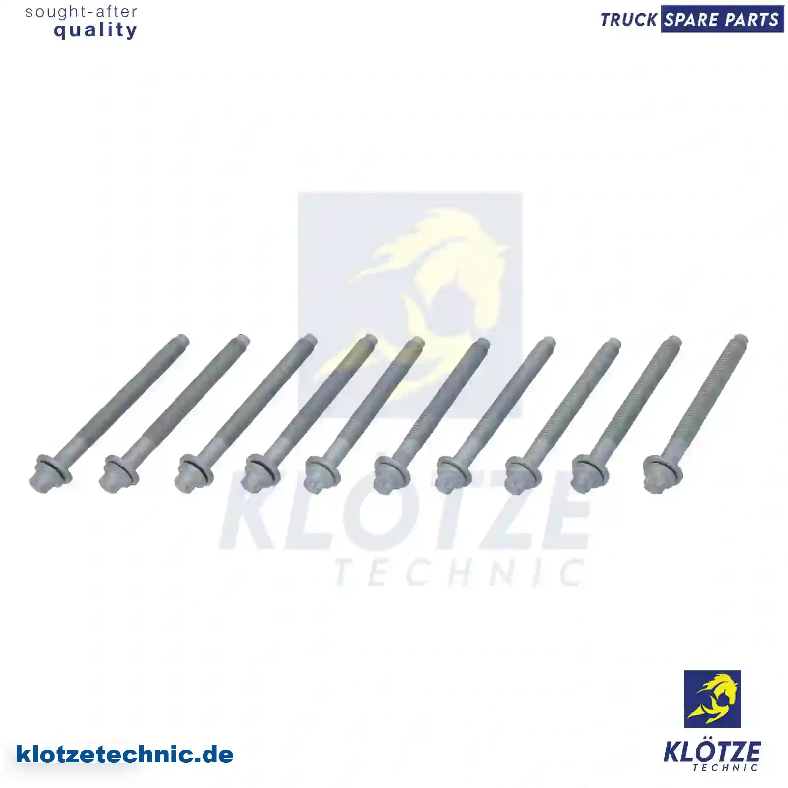 Cylinder head screw kit, 9633190080, 020465, 020497, SU001-00462 || Klötze Technic