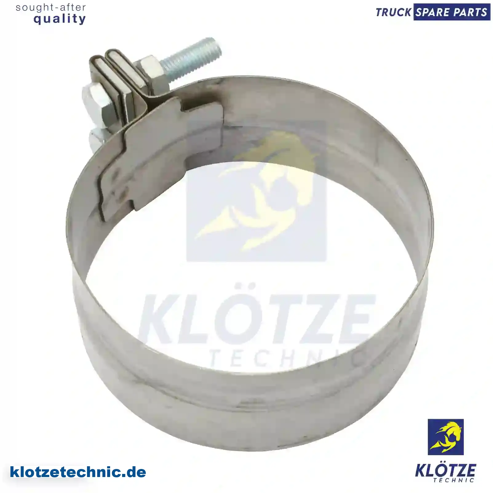 Clamp, stainless steel, 1296068S, 97166049, 7420455908, 20383088S, 20455908, 8156156S, ZG10283-0008 || Klötze Technic