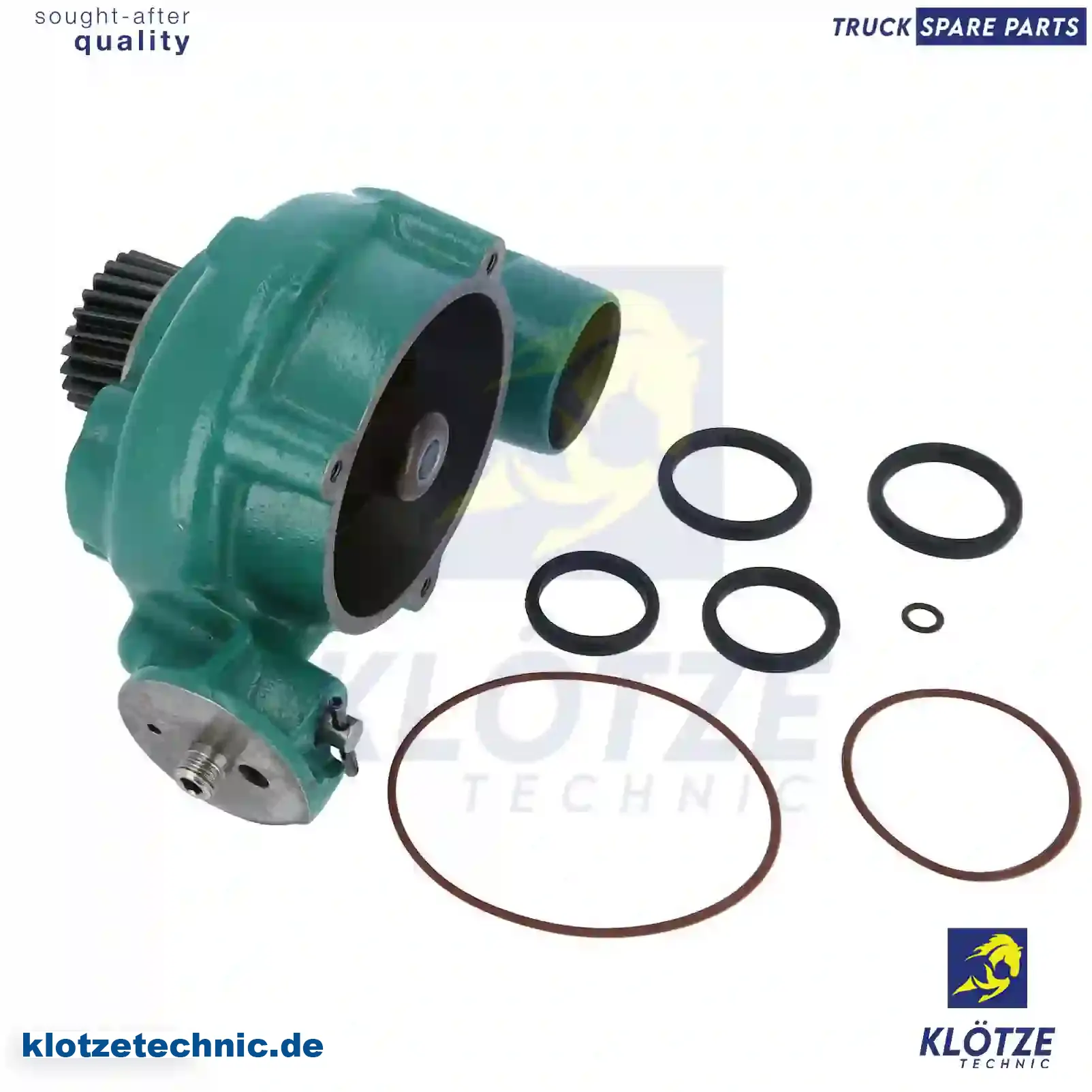 Water pump, for vehicles without retarder, 1001698, 1547155, 8112275, 8112555, 8112775, 8113117, 8148460, 8149941, ZG00760-0008 || Klötze Technic