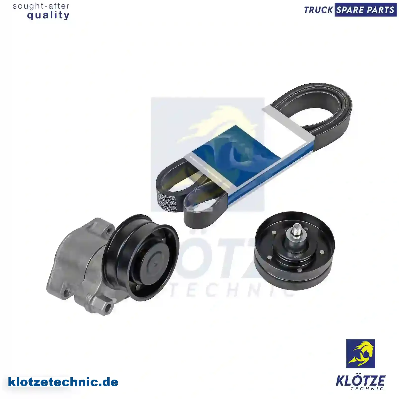 Belt tensioner kit, 1449132S, 1449133S, 1455870S, 1677540S, 1685047S, 1736724S, 1783407S || Klötze Technic