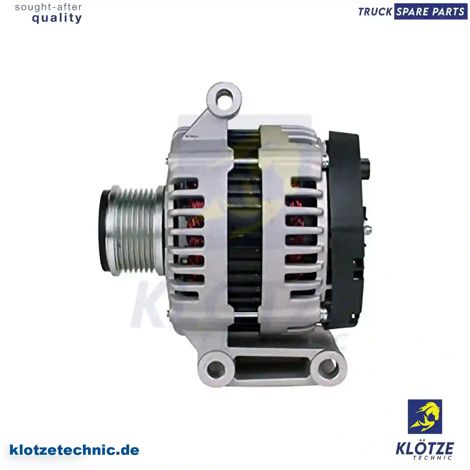 Alternator, without pulley, 1372737, 1404792, 1581844, 2097255, 6C1T-10300-CA, 6C1T-10300-CB, 6C1T-10300-CC, 6C1T-10300-CD, 7H12-10300-AA, 7H1210300AA, LR008856, YLE500310, 7H1210300AA, LR008856, YLE500310 || Klötze Technic