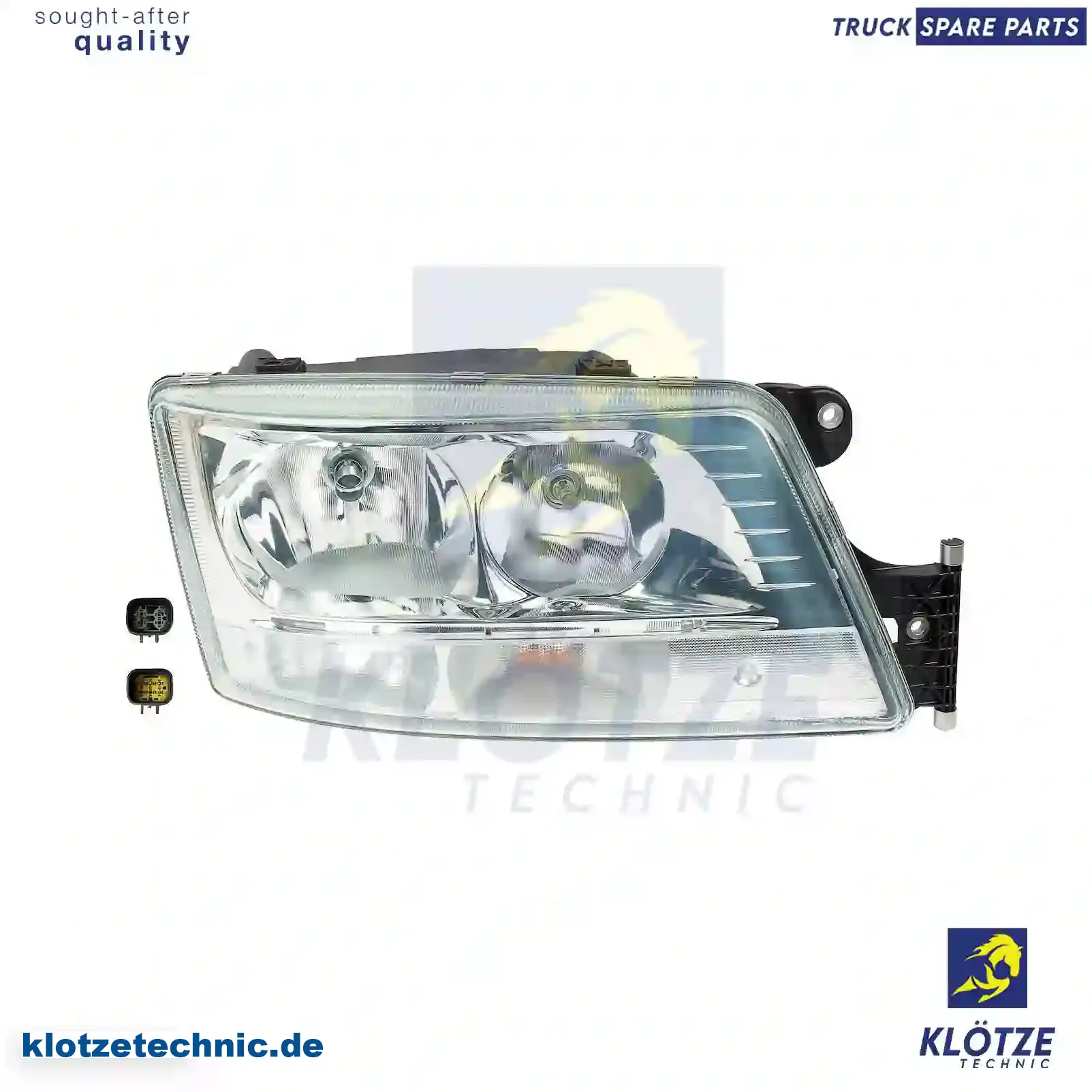 Headlamp, right, without bulb, 81251016496, 81251016658, 81251016682, 81251016744 || Klötze Technic