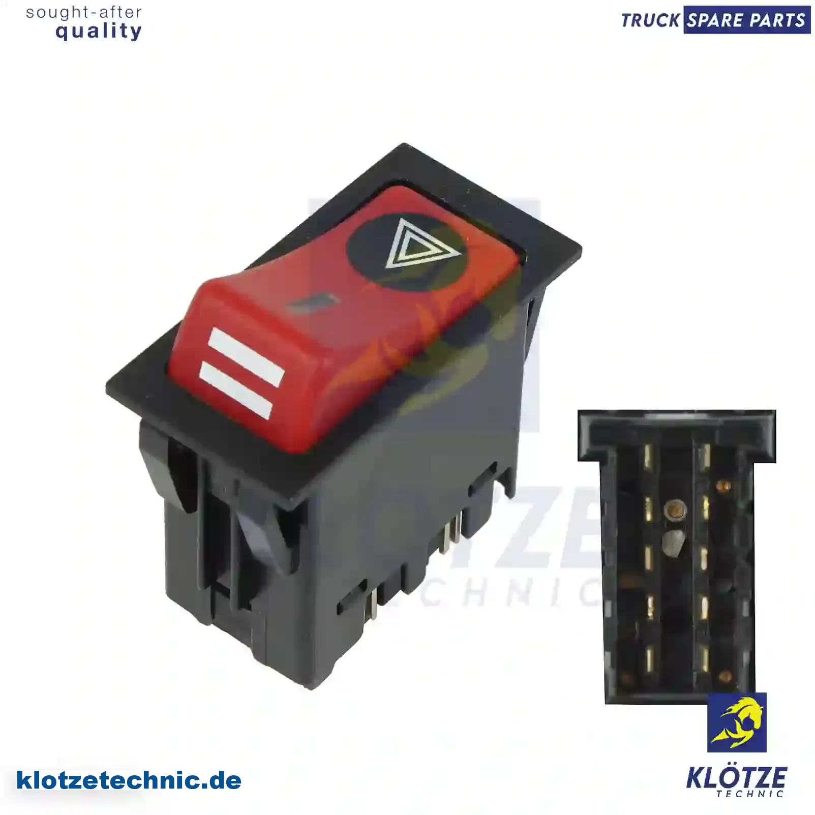 Hazard warning switch, 81255050966, 81255056291, 81255250019 || Klötze Technic