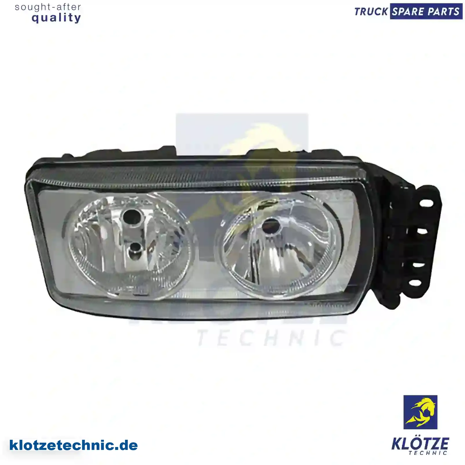 Headlamp, right, with bulbs, 504238093, , , || Klötze Technic