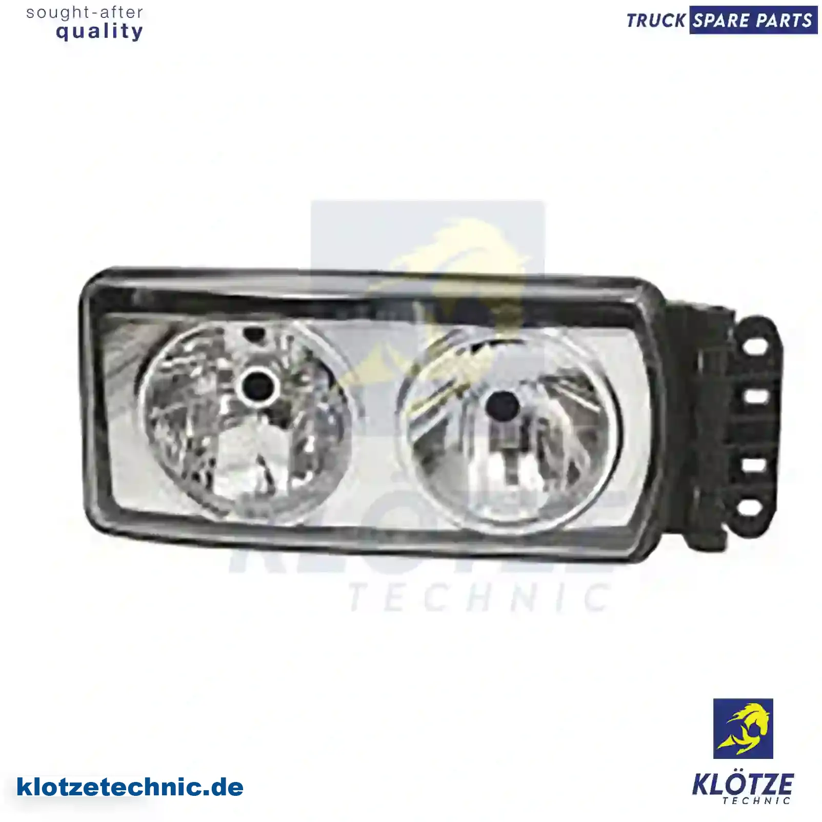 Headlamp, right, without adjusting motor, 504238203, , , || Klötze Technic