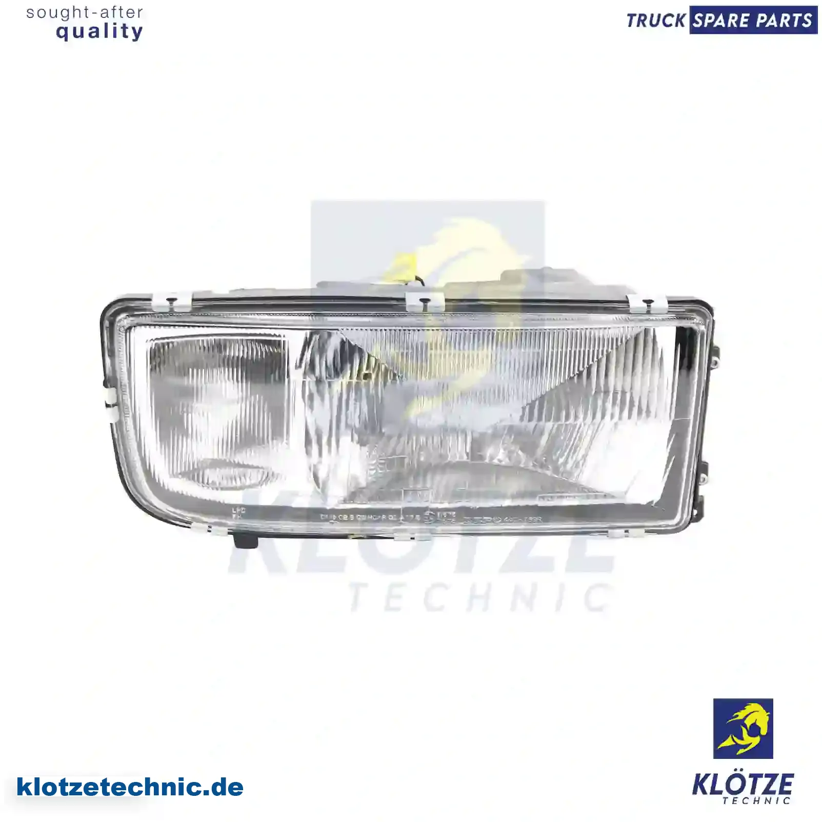 Headlamp, right, without bulbs, 9418204461, 94182 || Klötze Technic