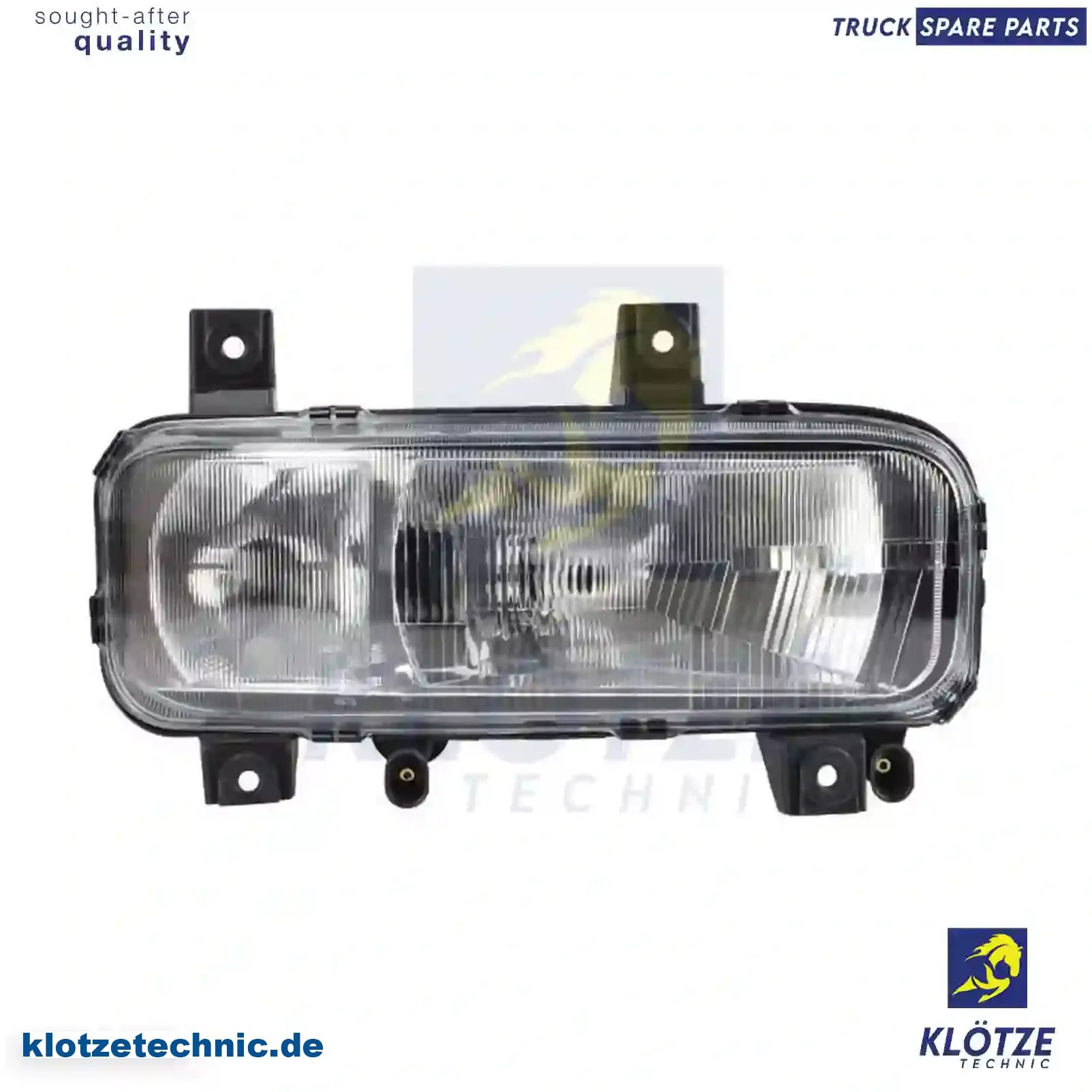 Headlamp, right, without bulbs, 9738200661, , , || Klötze Technic