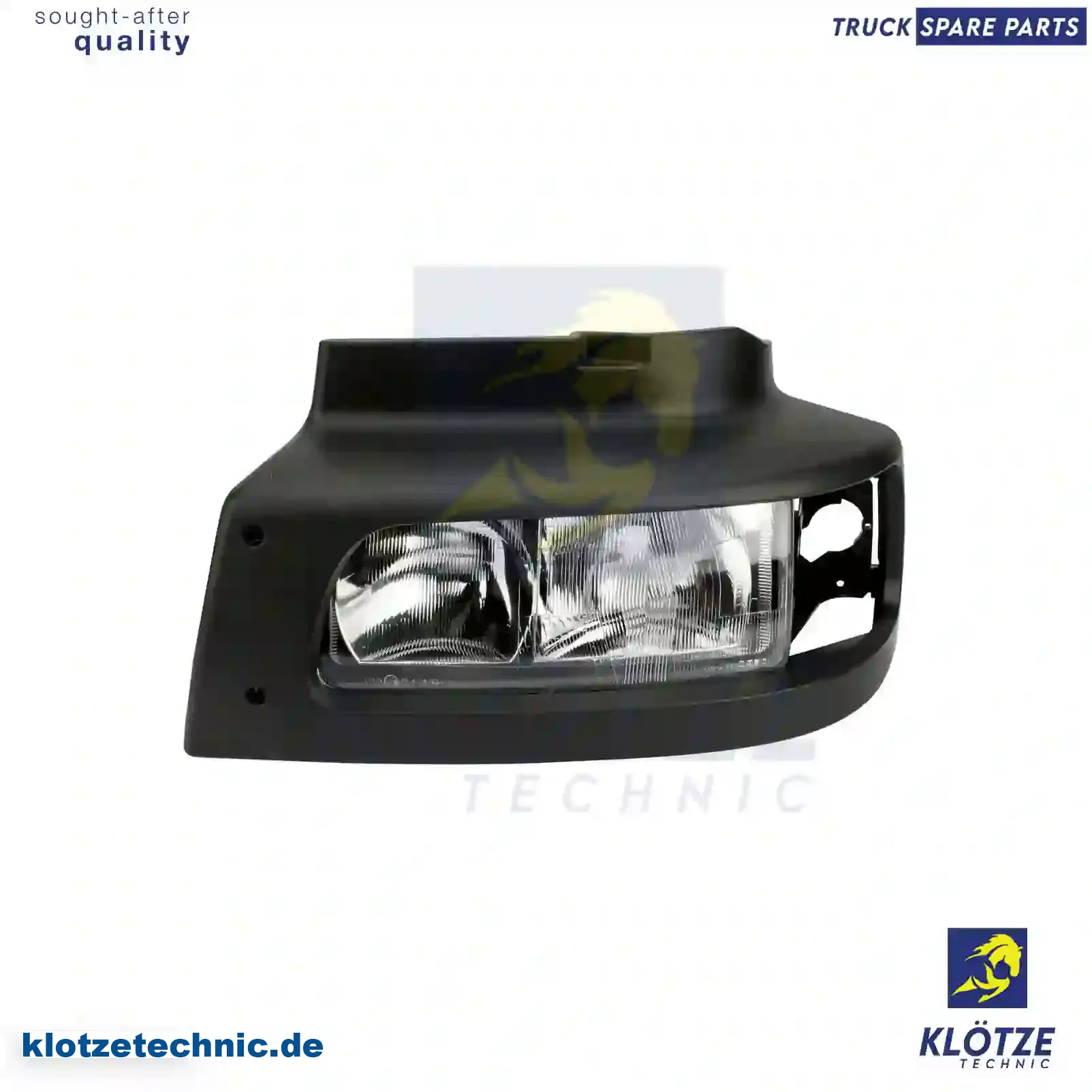 Headlamp, complete, left, without bulbs, 5010468980 || Klötze Technic