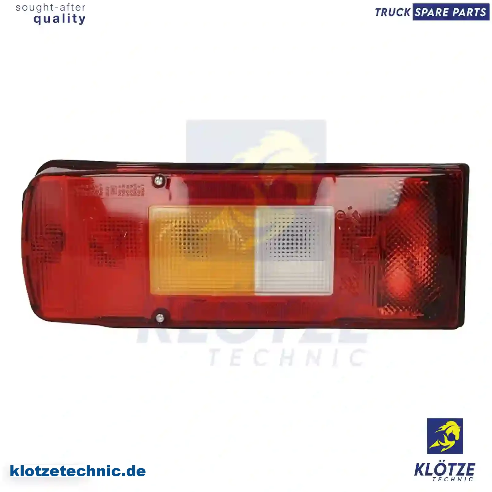 Tail lamp, left, with license plate lamp, 20425728, 20507623, 20892384, 21097448, 21652942, 21761288, ZG21022-0008 || Klötze Technic