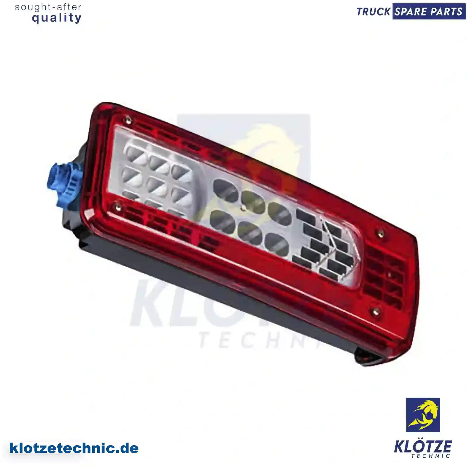 Tail lamp, left, with license plate lamp, 82483074, , , , || Klötze Technic