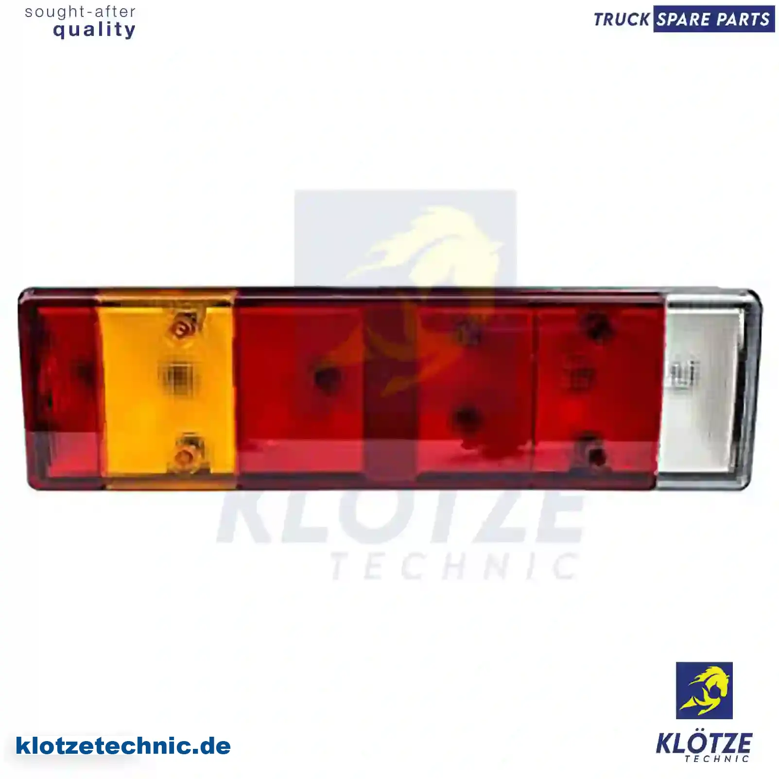 Tail lamp, left, without bulb, with license plate lamp, 1522278, 99463244, ZG21031-0008, || Klötze Technic