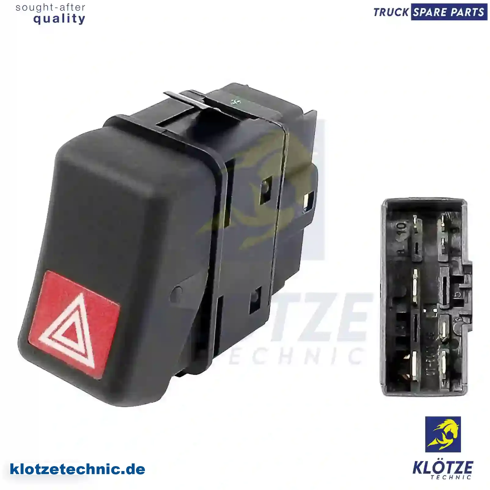 Hazard warning switch, 1096414, 8157750, ZG20020-0008 || Klötze Technic