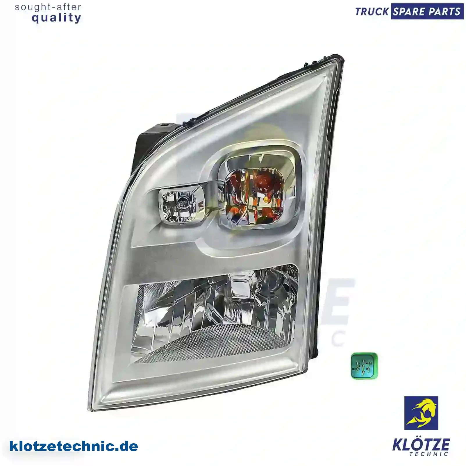 Headlamp, left, mechanical height control, 1452503, 1537774, 6C11-13W030-CC, 6C11-13W030-CD || Klötze Technic