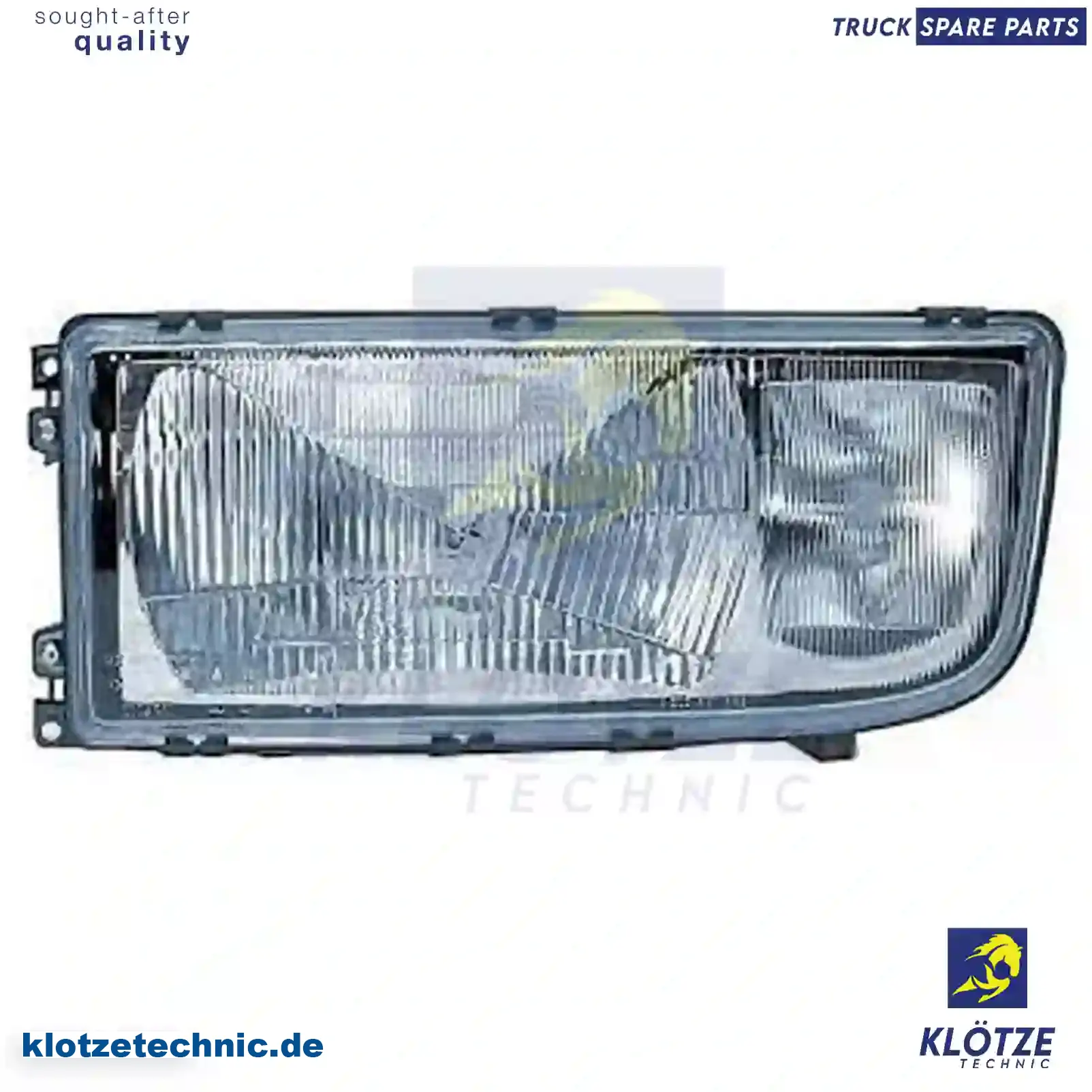 Headlamp, right, without bulbs, 9418202661, 94182 || Klötze Technic