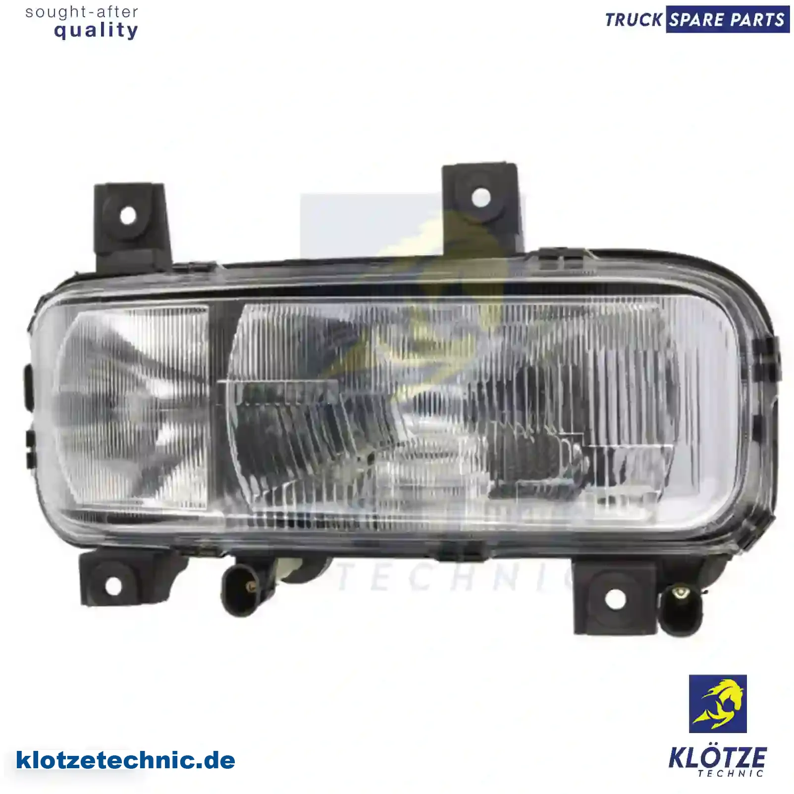 Headlamp, right, without bulbs, 9738201061, , , , || Klötze Technic