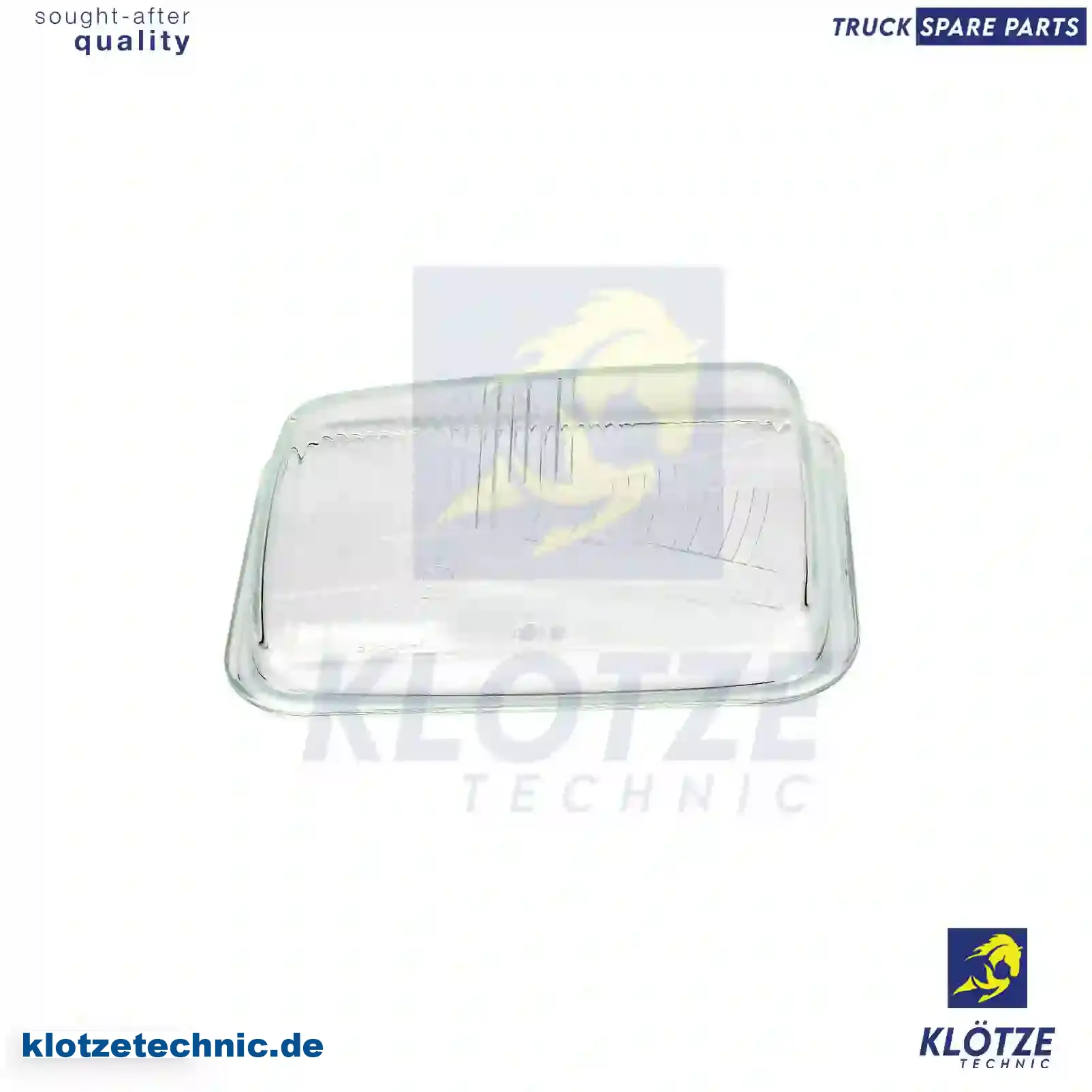 Headlamp glass, left, 28269890, 0038261 || Klötze Technic