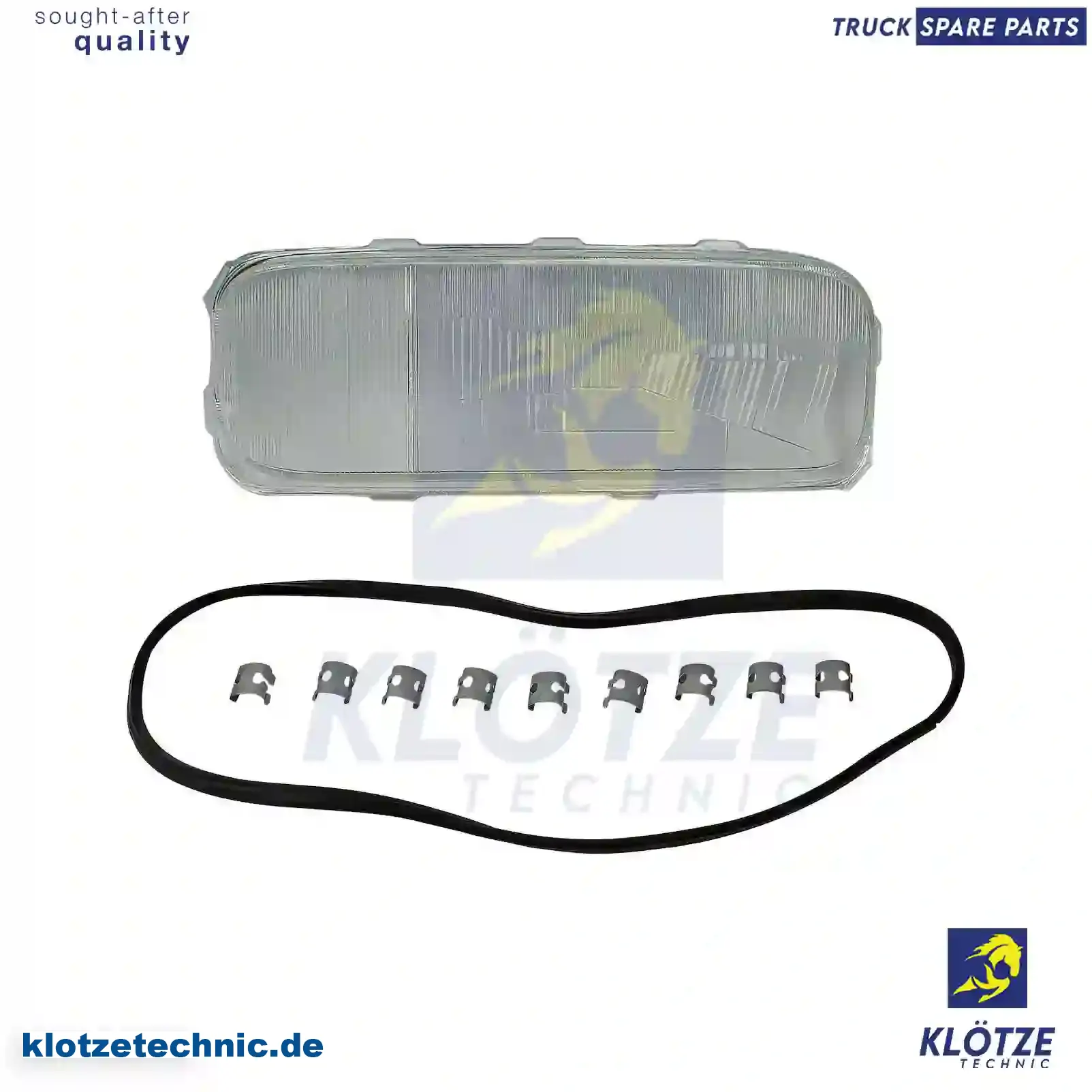 Headlamp glass, left, 0048261390, ZG20529-0008 || Klötze Technic