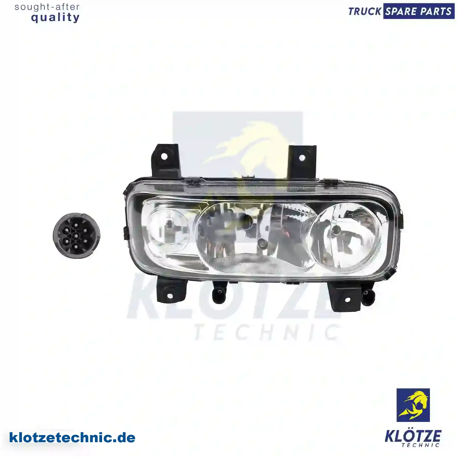 Headlamp, right, with fog lamp, without adjusting motor, 6868200161, 9738202761, , , || Klötze Technic