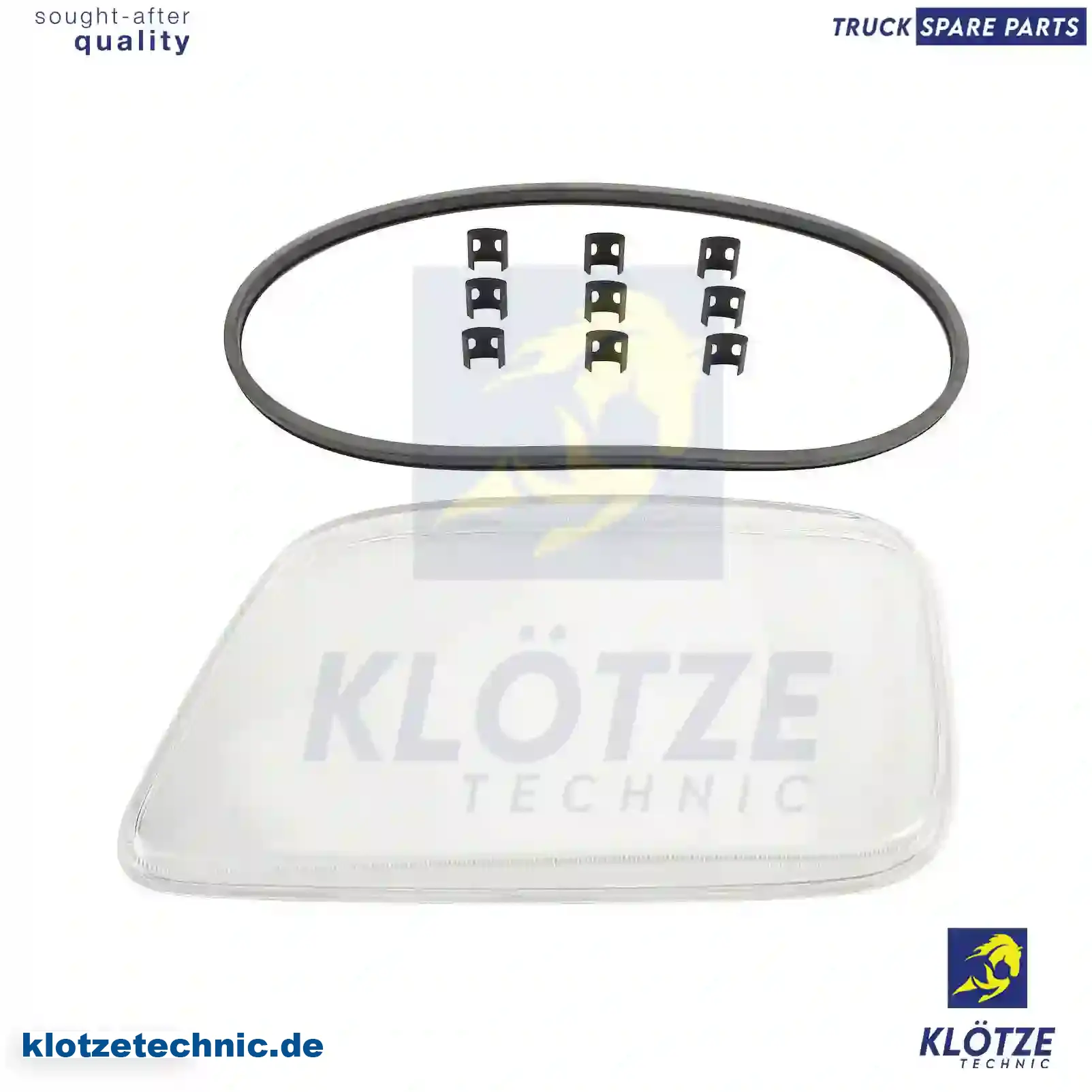 Headlamp glass, left, 0008264710, ZG20530-0008 || Klötze Technic