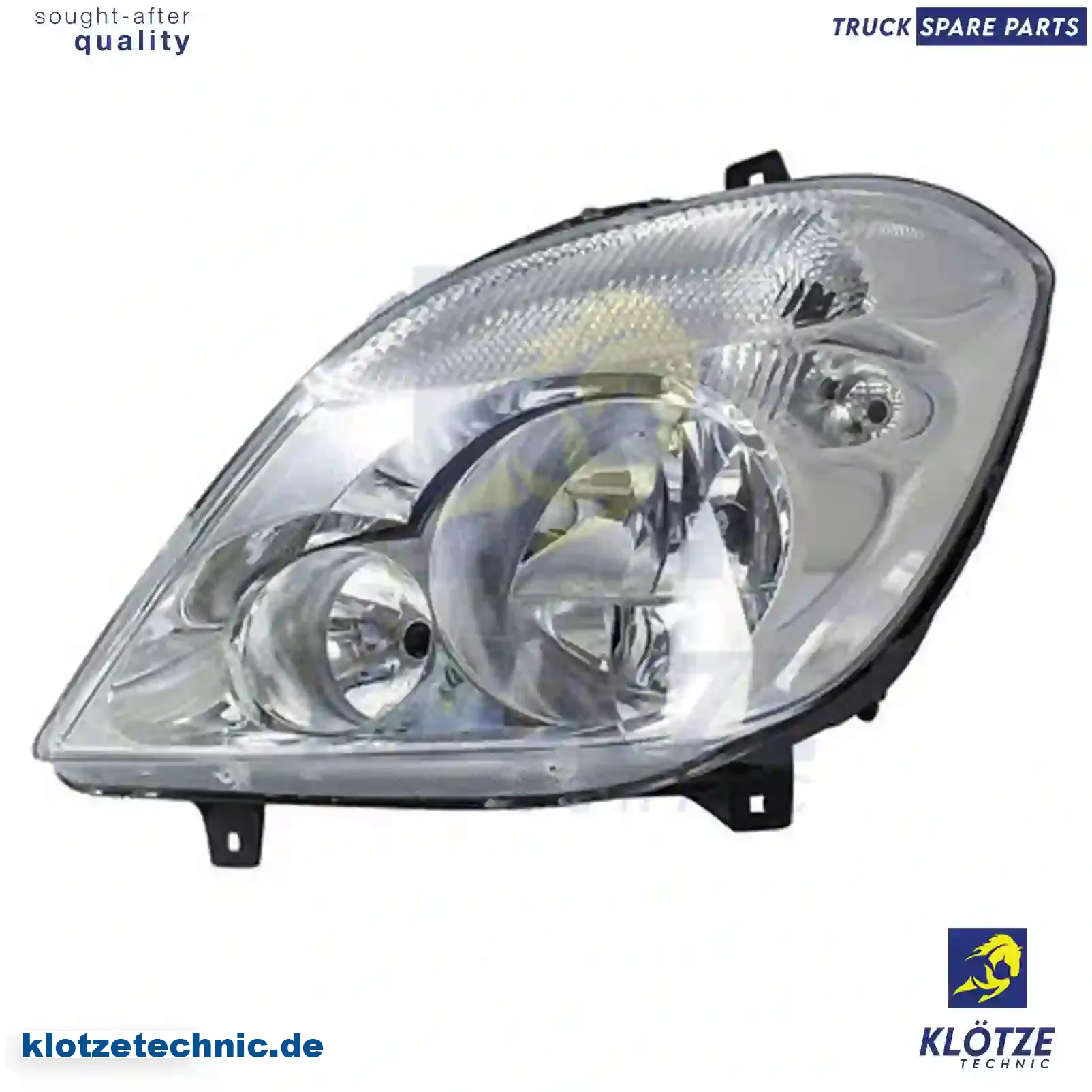 Headlamp, left, without bulbs, with fog lamp, 9068200561, , , , , , , || Klötze Technic