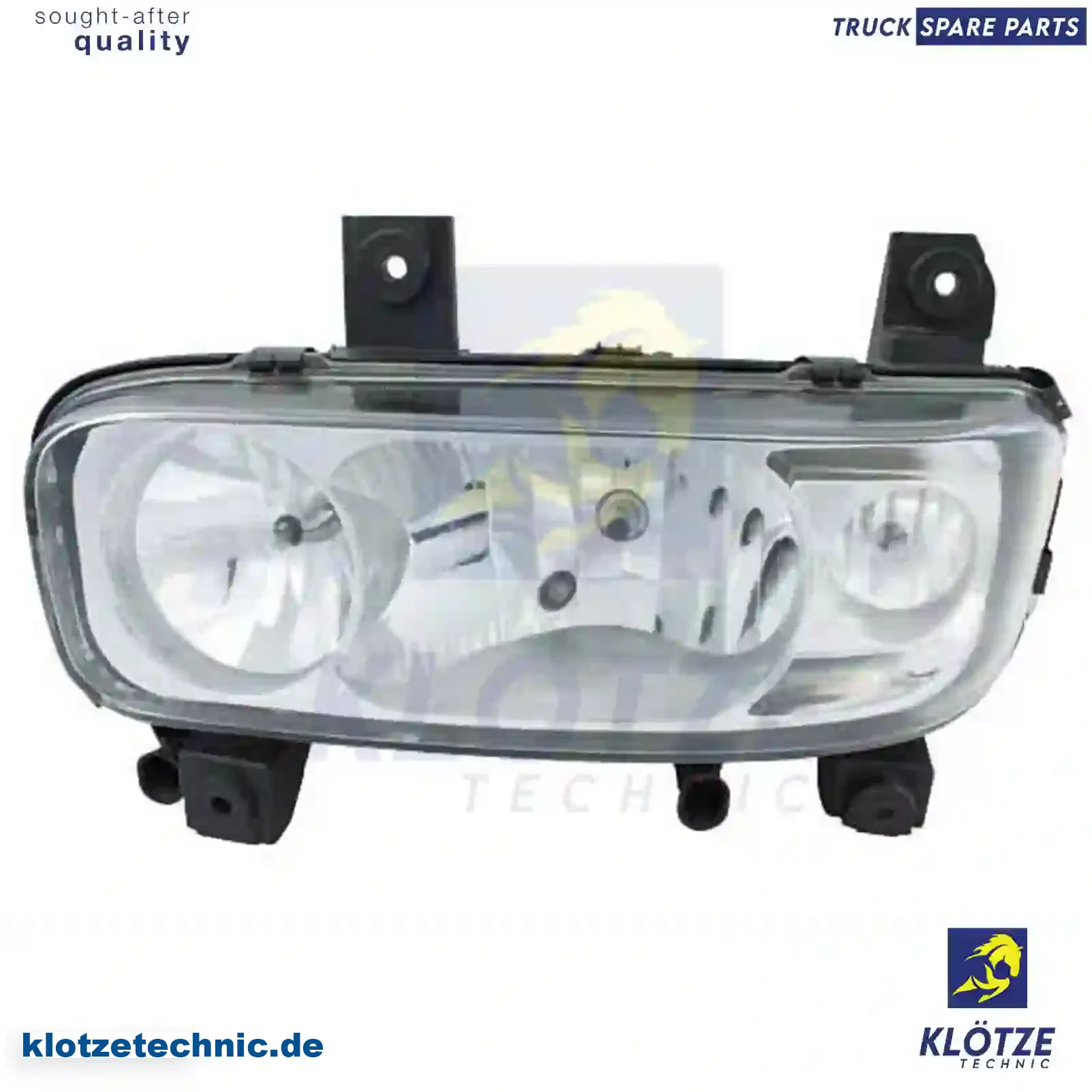 Headlamp, left, with adjusting motor, 9738202861 || Klötze Technic