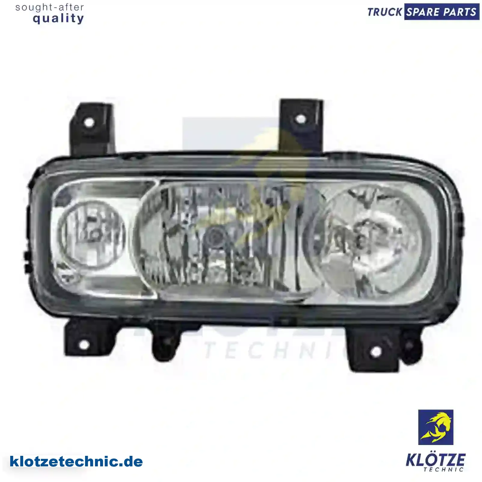 Headlamp, right, with adjusting motor, 9738202961 || Klötze Technic