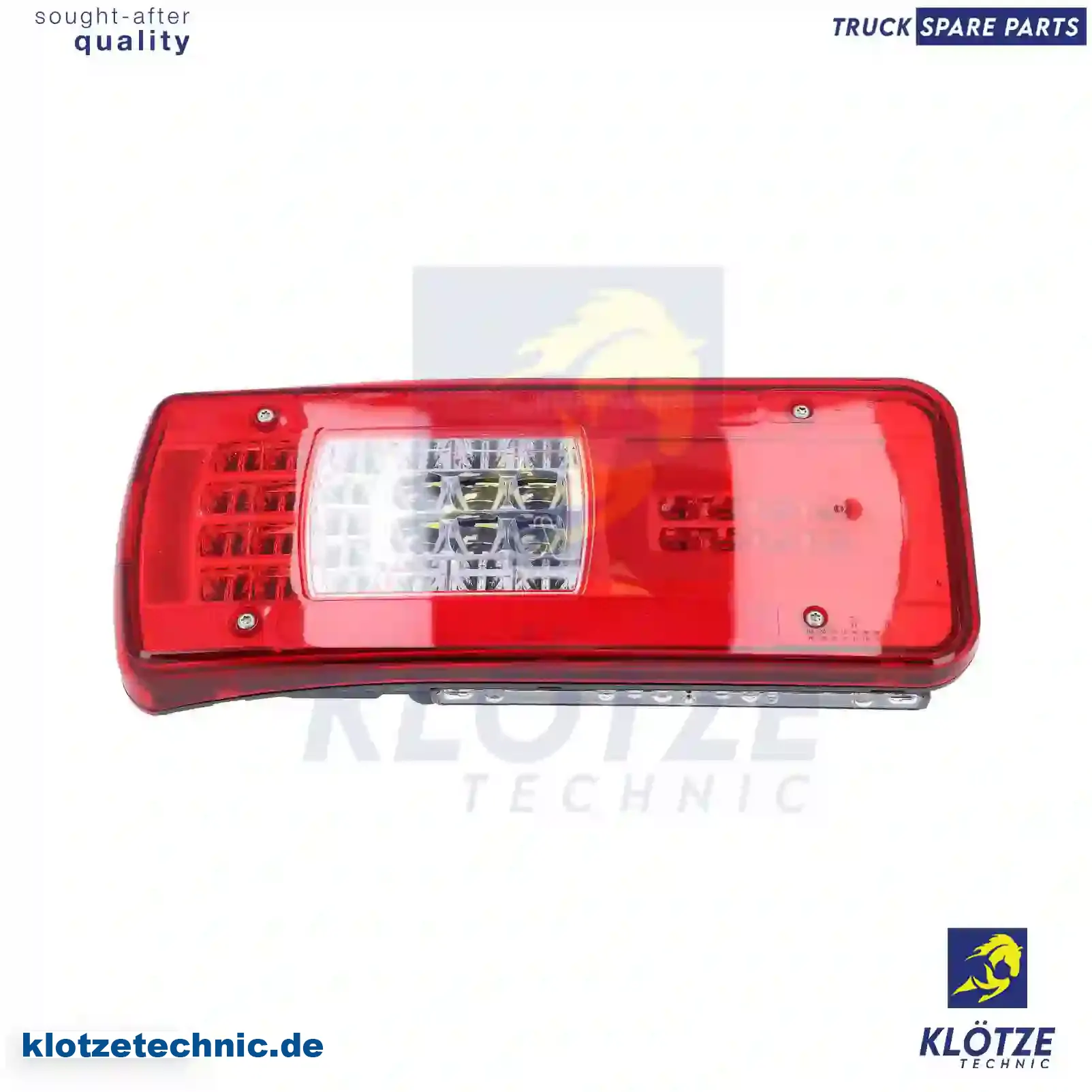 Tail lamp, left, with license plate lamp, 9108206400 || Klötze Technic