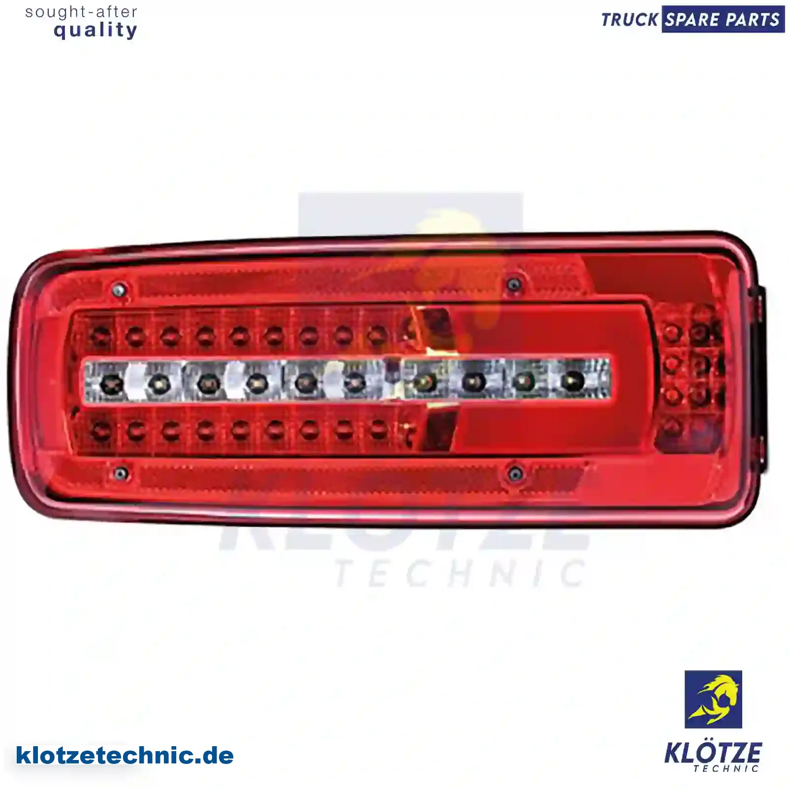 Tail lamp, left, with license plate lamp, 2007615 || Klötze Technic