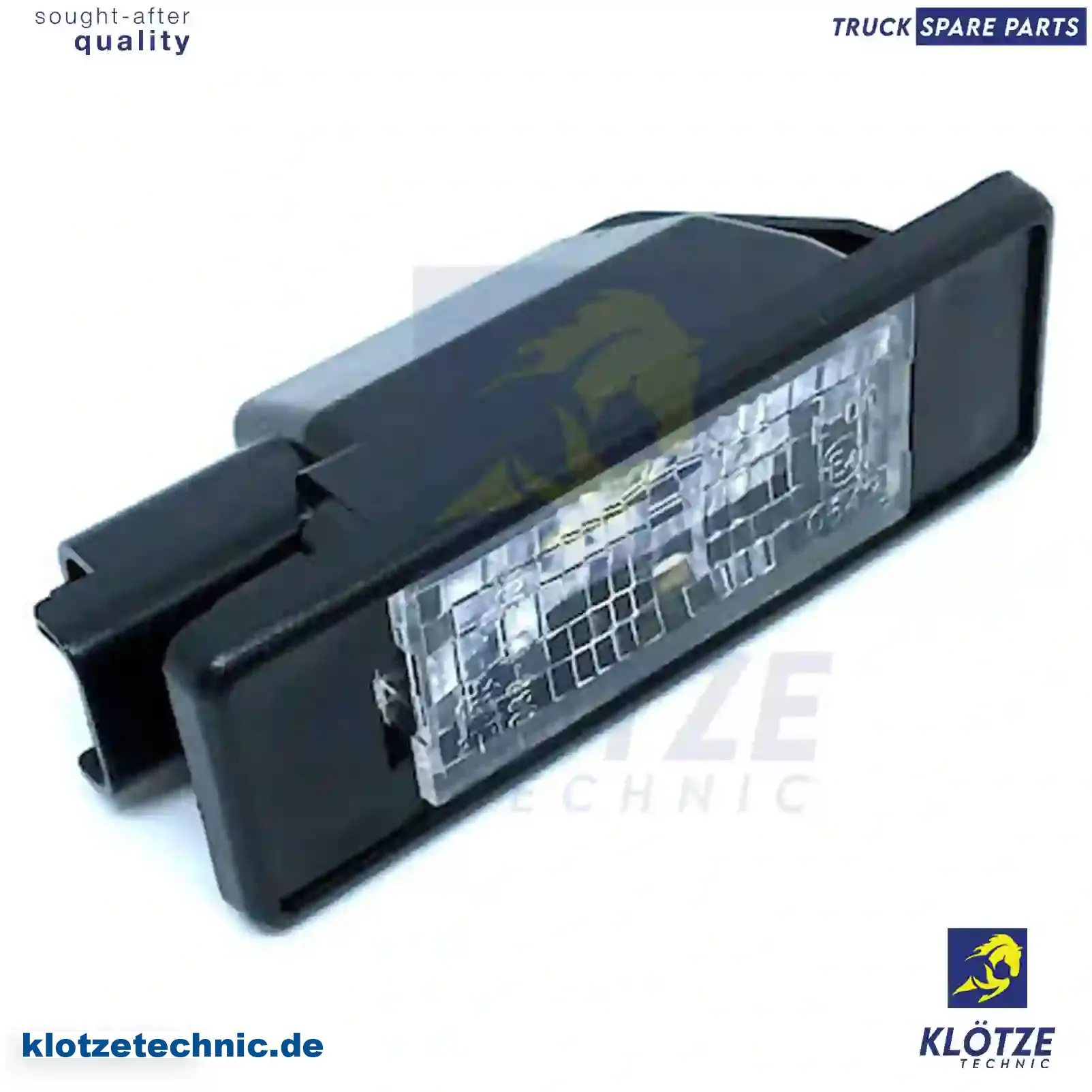 License plate lamp, 6398200256, 2E0943021A, ZG20635-0008 || Klötze Technic