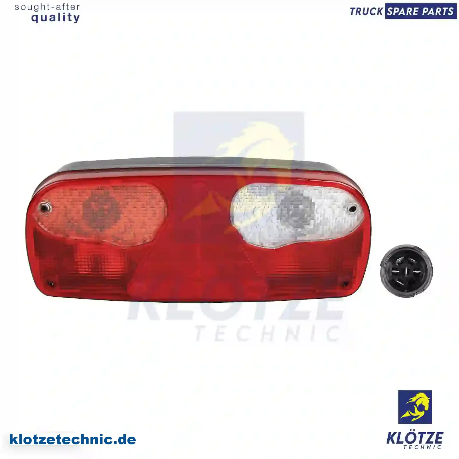 Tail lamp, left, with license plate lamp, [] || Klötze Technic