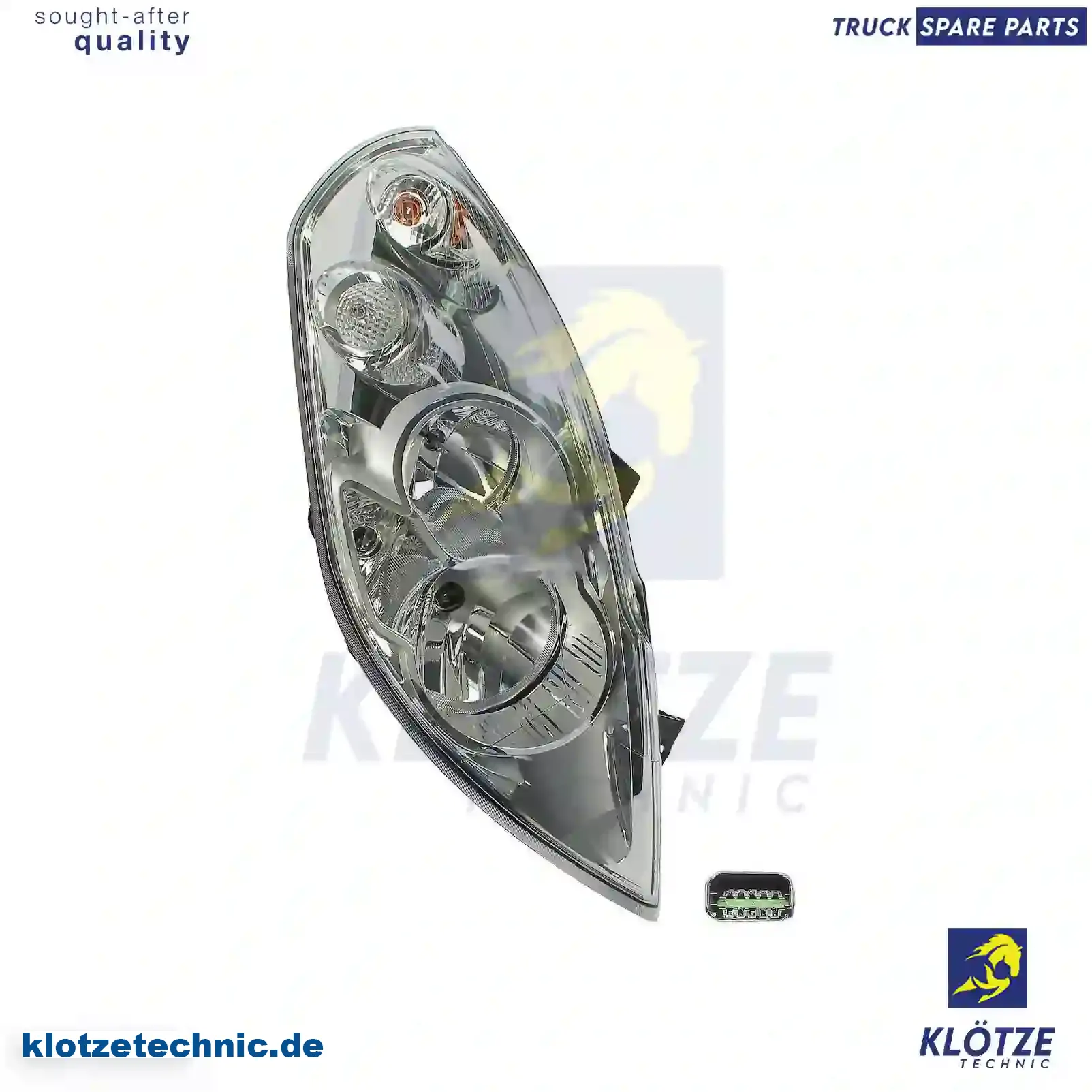 Headlamp, right, without bulbs, 93197628, 4419531, 260109430R || Klötze Technic