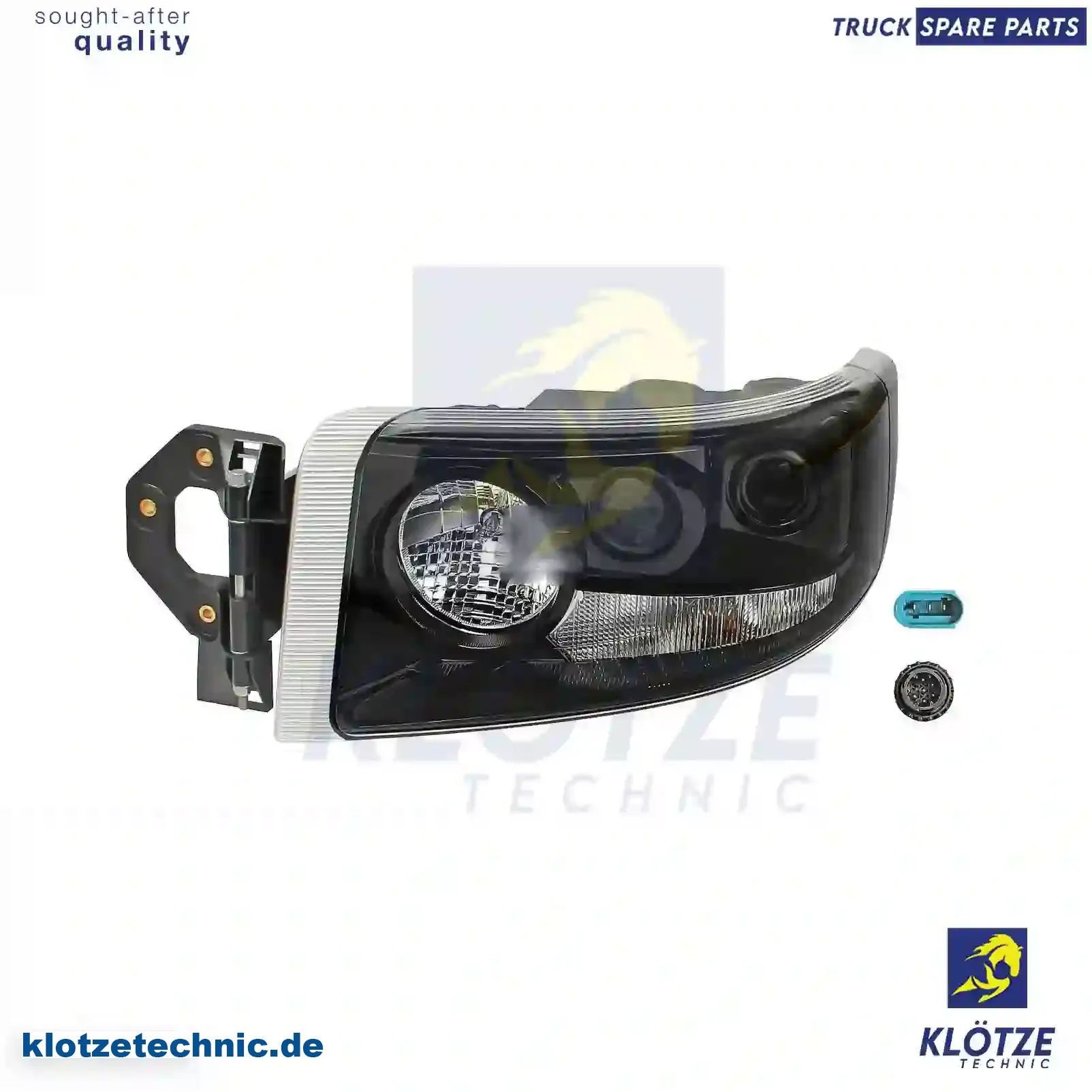 Headlamp, left, with adjusting motor, 7421554749 || Klötze Technic