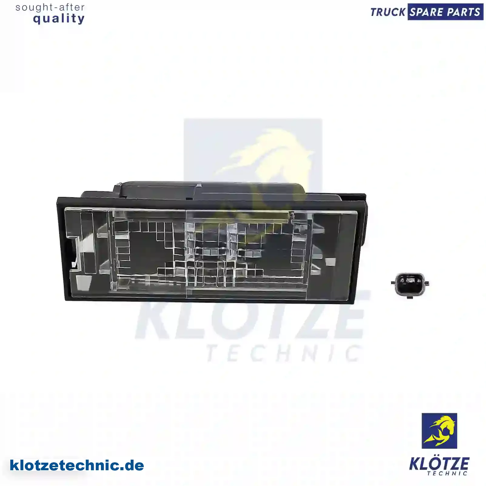 License plate lamp, 265108474R, 8200480127, ZG20639-0008 || Klötze Technic